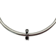 Pandora .925 Sterling Silver Infinity Loop Cutout Spacer Charm Silver bangle with a unique charm on a white background