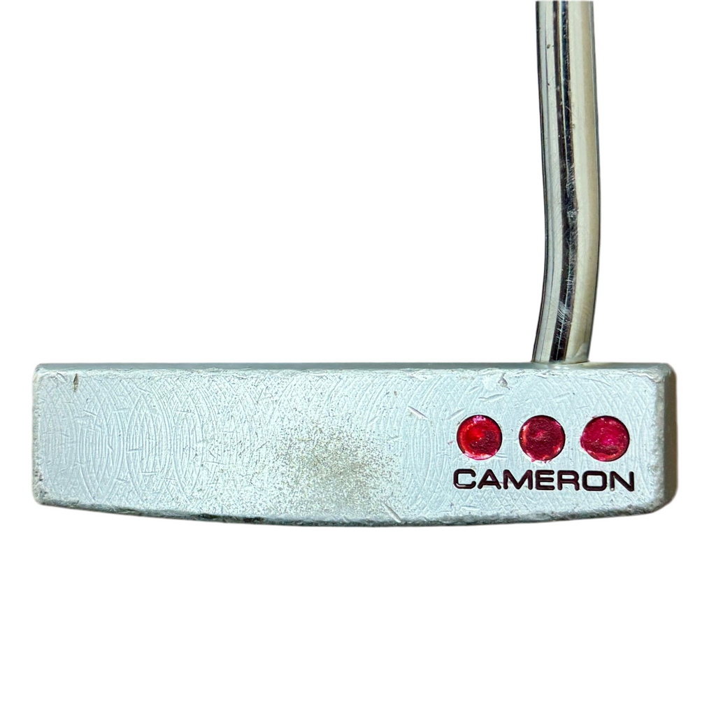Titleist Scotty Cameron STUDIO SELECT KOMBI Mallet Putter RH Golf Club w/ Headcover Golf putter with 'Cameron' branding on a white background