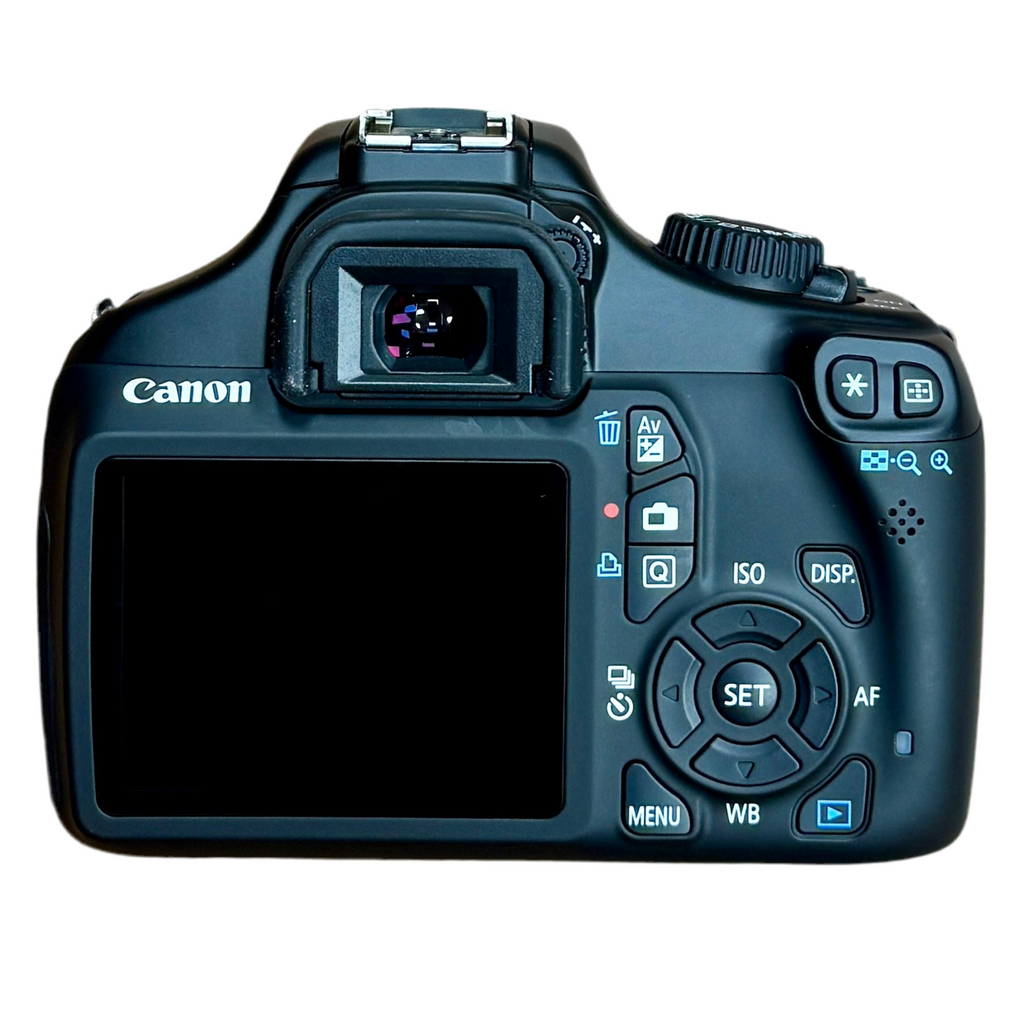 Canon EOS REBEL T3 12.2 MP CMOS Digital SLR Camera w/ Canon Zoom Lens EF-S 18-55mm f/3.5-5.6 IS II Lens & Case Canon DSLR camera on a white background