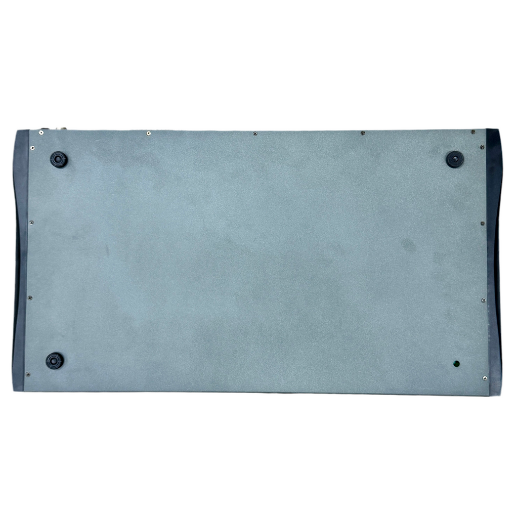 Depusheng DX16 16-Channel Studio Audio Mixer DJ Sound Controller Gray tarp with black grommets on a white background