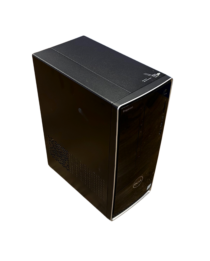 Black computer case on a white background