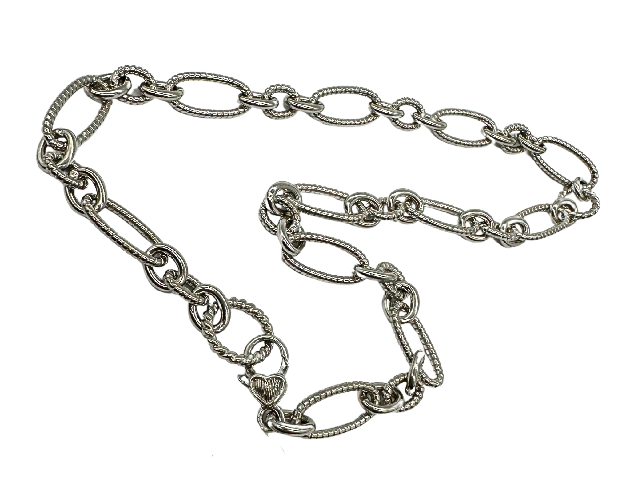 Judith Ripka Sterling Silver Cable Link Necklace – 18
