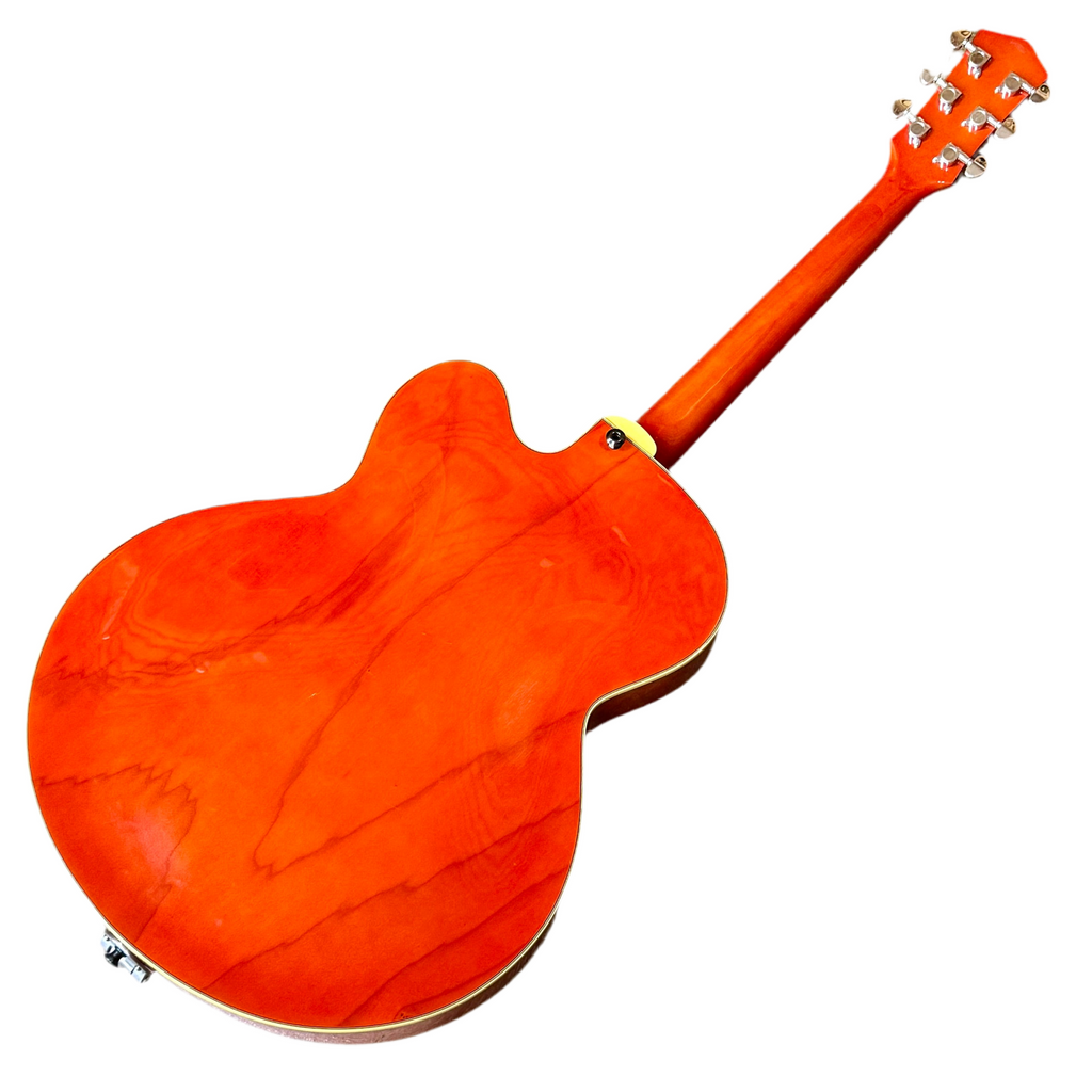 Carlo Robelli CRB1955 OR Hollow Body Electric Guitar Orange electric guitar on a white background