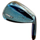 Mizuno T20 Blue Ion 56-Degree Wedge RH Golf Club Golf club head with brand logo on a wooden floor background