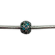 Pandora .925 Sterling Silver Blue and Green Sparkling Ocean Mosaic Charm silver bead charm with green and blue gemstones on white background