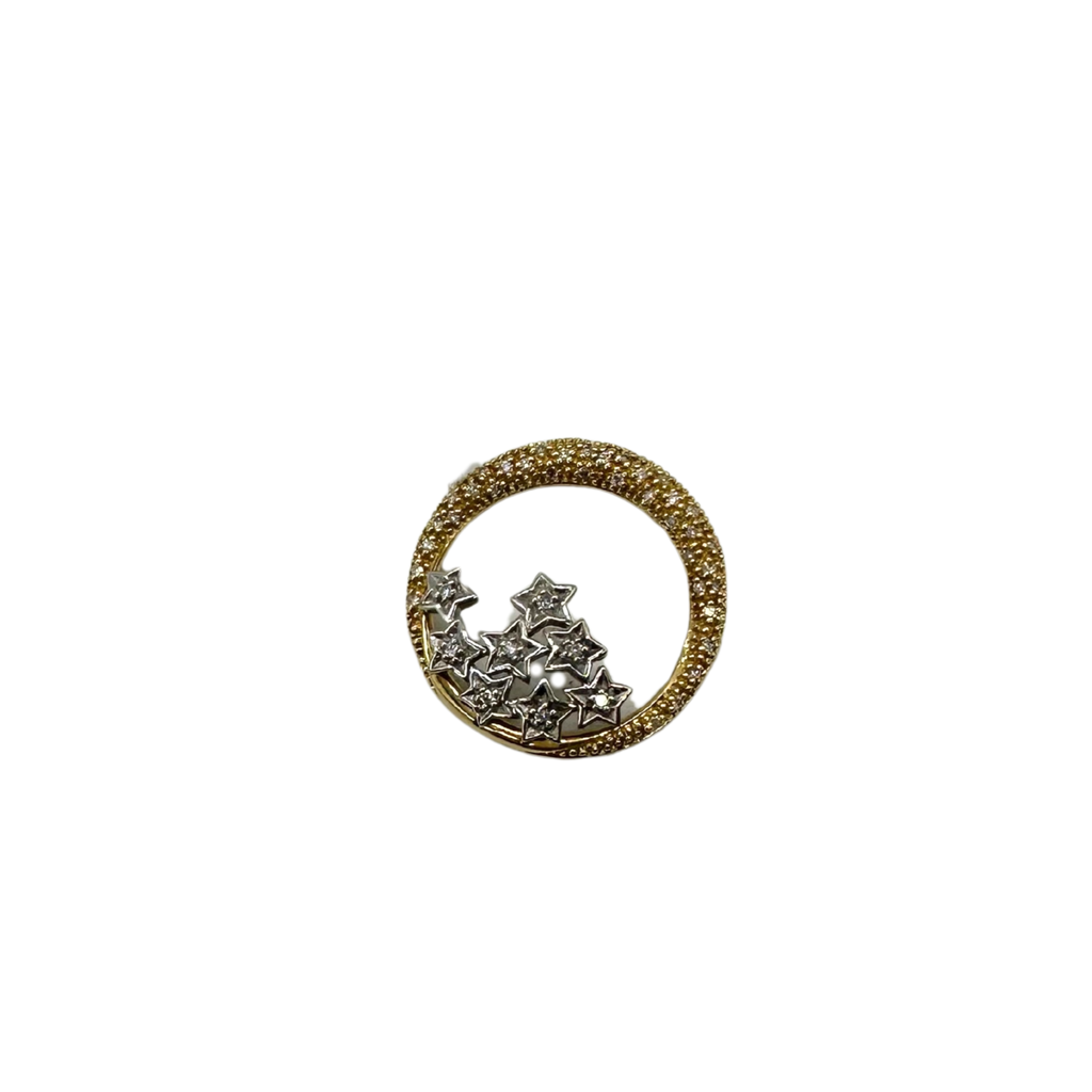 Decorative ring with star-shaped elements on a white background