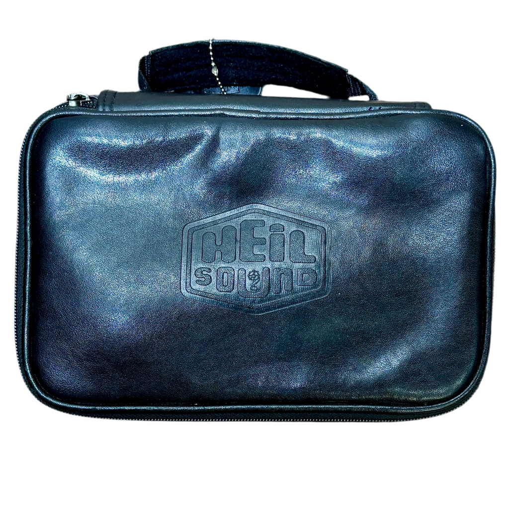 Heil Sound PR 35 Dynamic Microphone Kit w/ Case Blue leather case with 'Meil Sound' logo on a white background