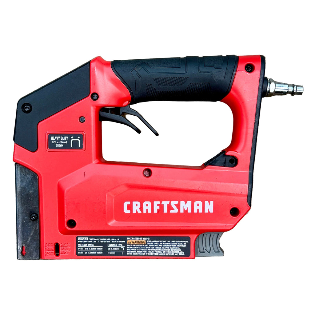 CRAFTSMAN 18-Gauge 3/8" Pneumatic Narrow Crown Finish Stapler (CMPCS38)