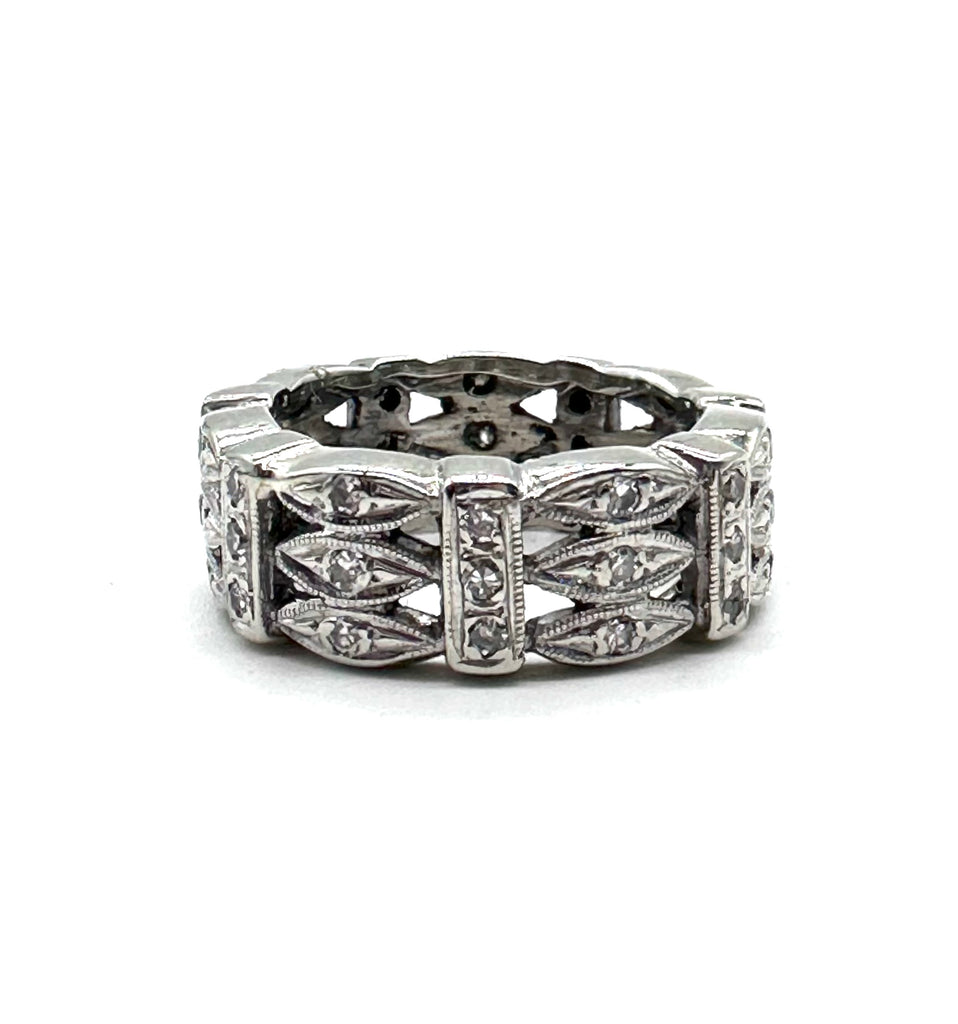 Diamond Milgrain Wide Eternity Band