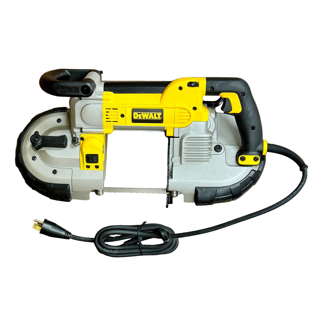 DeWalt 10-Amp 5" Corded Deep Cut Variable Speed Band Saw (DWM120) DeWalt band saw on a white background