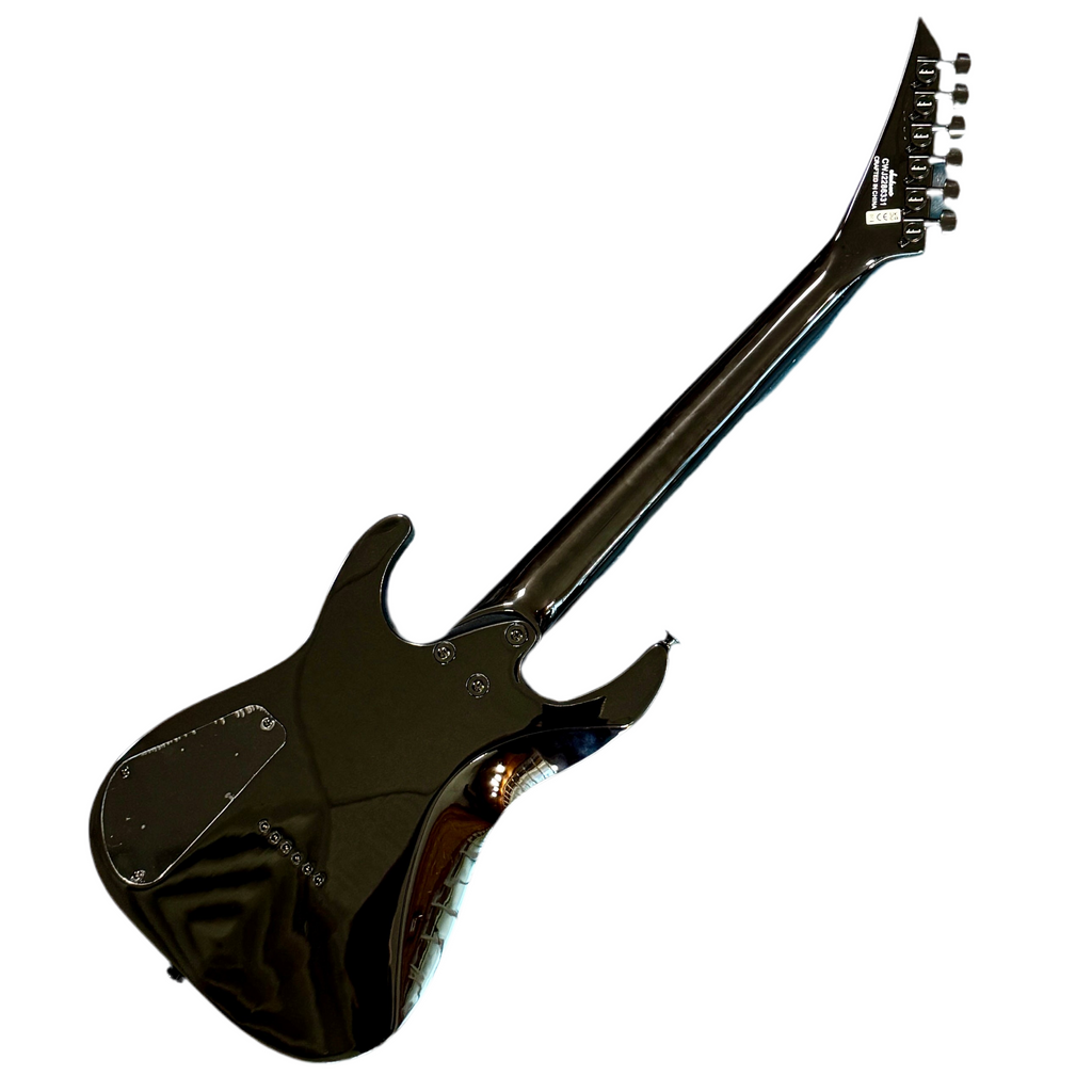 Jackson JS1 Dinky Electric Guitar Black electric guitar on a white background