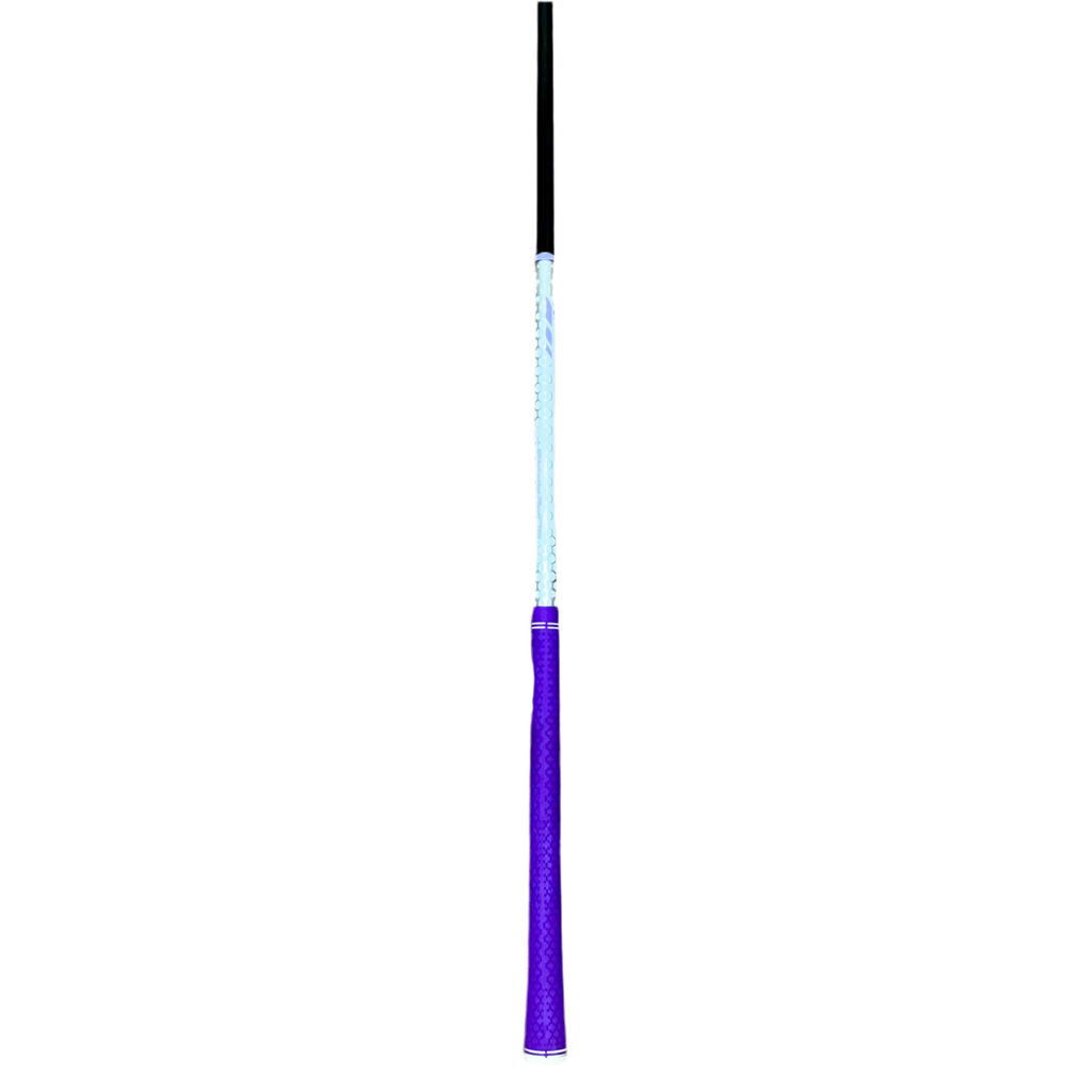 TaylorMade BURNER SUPERFAST 3 Wood RH Golf Club Fishing rod with purple handle and white reel on a white background