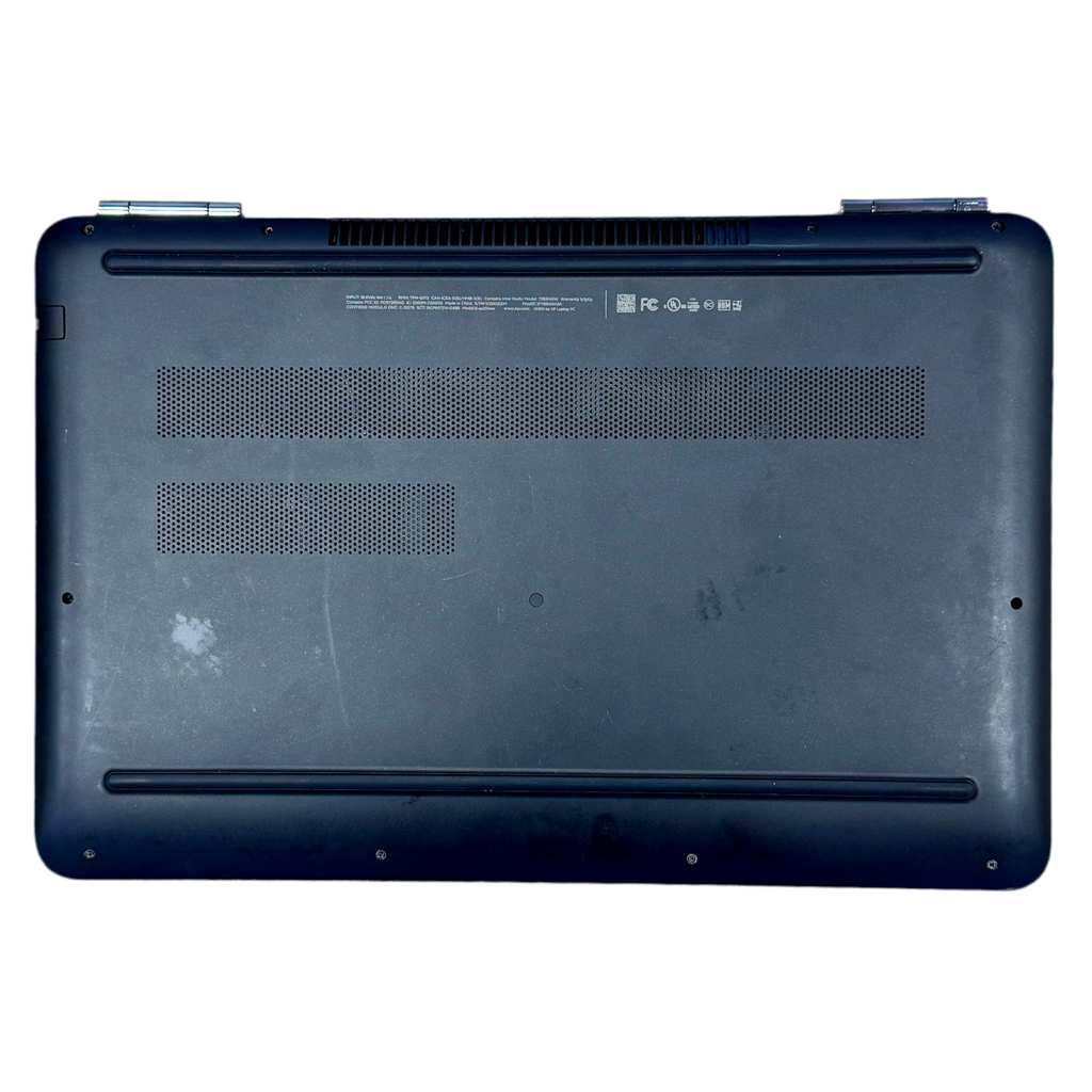 HP OMEN 15-AX250WM 15.6" Gaming Laptop Computer Back view of a black laptop on a white background