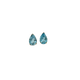 14K Yellow Gold Pear Aquamarine Stud Earrings