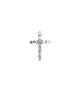 14K White Gold 3CTW Lab Created Diamond Cross Pendant