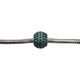 Pandora .925 Sterling Silver Teal Pavé CZ Sparkling Lights Charm Silver charm with blue and green gemstones on a white background