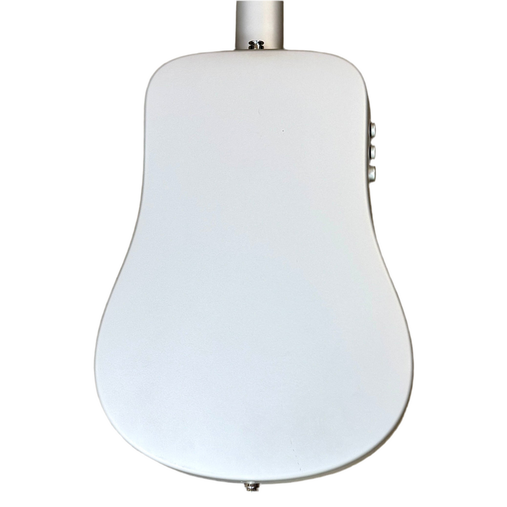 LAVA MUSIC LAVA ME Air Carbon 36" Acoustic-Electric Guitar w/ AirFlow Bag Soft Case White light bulb-shaped device on a white background
