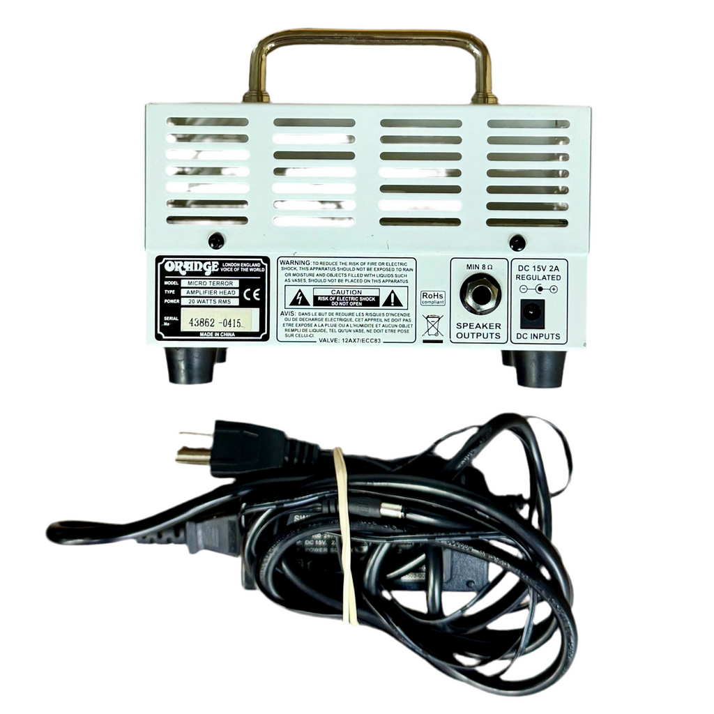 Orange Micro Terror Guitar Amplifier Head Electronic device with power cord on a white background