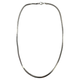 .925 Sterling Silver 16G 3MM Square Snake Link Chain Necklace Silver snake chain necklace on a white background
