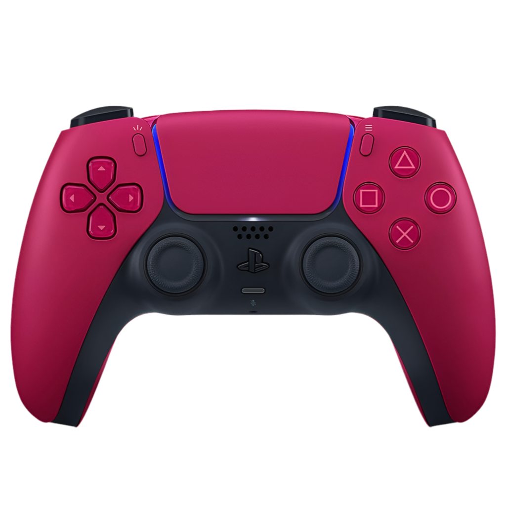Sony PlayStation 5 DualSense Wireless Controller - Cosmic Red gaming controller with black accents on a white background