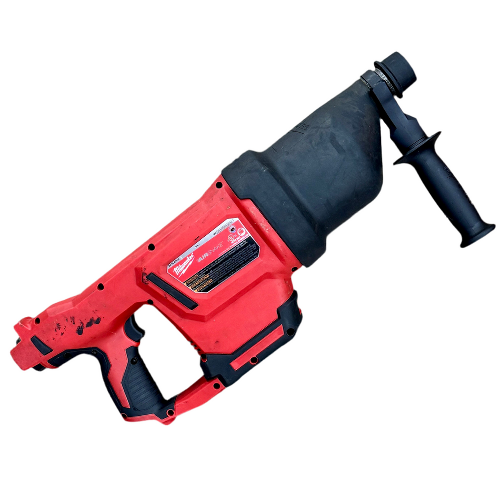 Milwaukee M12 12V Cordless AIRSNAKE Drain Cleaning Air Gun (2572-20) Red and black drill on a white background