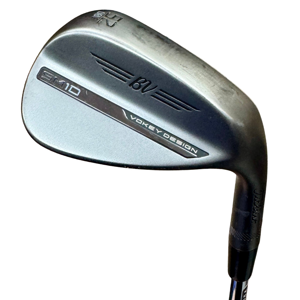 Titleist VOKEY DESIGN SM10 52-Degree Wedge RH Golf Club Golf club head with 'BV' branding on a wooden floor background