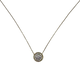10K Yellow Gold Bezel Set 1CTW Lab Created Diamond Cluster Pendant Necklace
