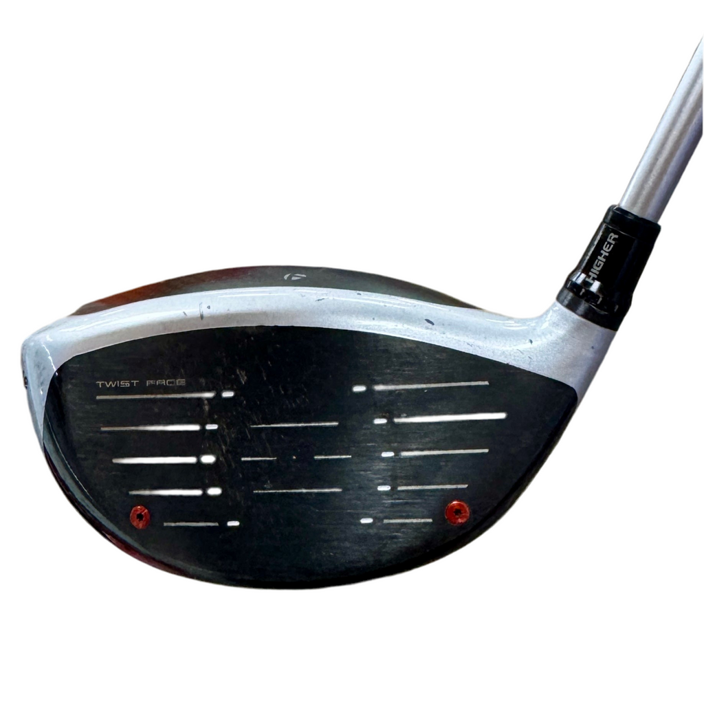 TaylorMade M5 10.5-Degree Driver RH Golf Club Golf club head with 'Twist Face' design on a white background