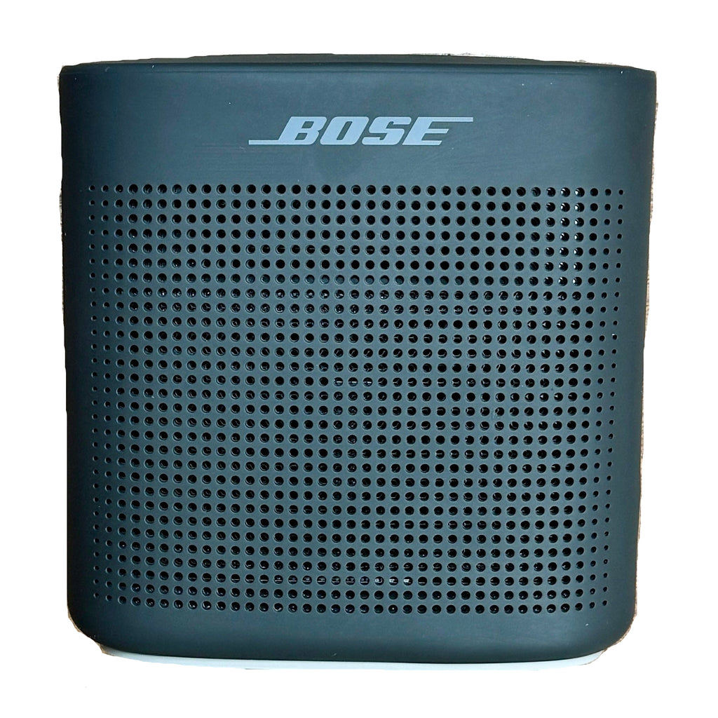 BOSE SoundLink Color II Portable Wireless Waterproof Bluetooth Speaker - Soft Black Bose speaker on a wooden surface