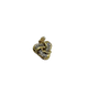 Gold pendant with gemstones on a white background