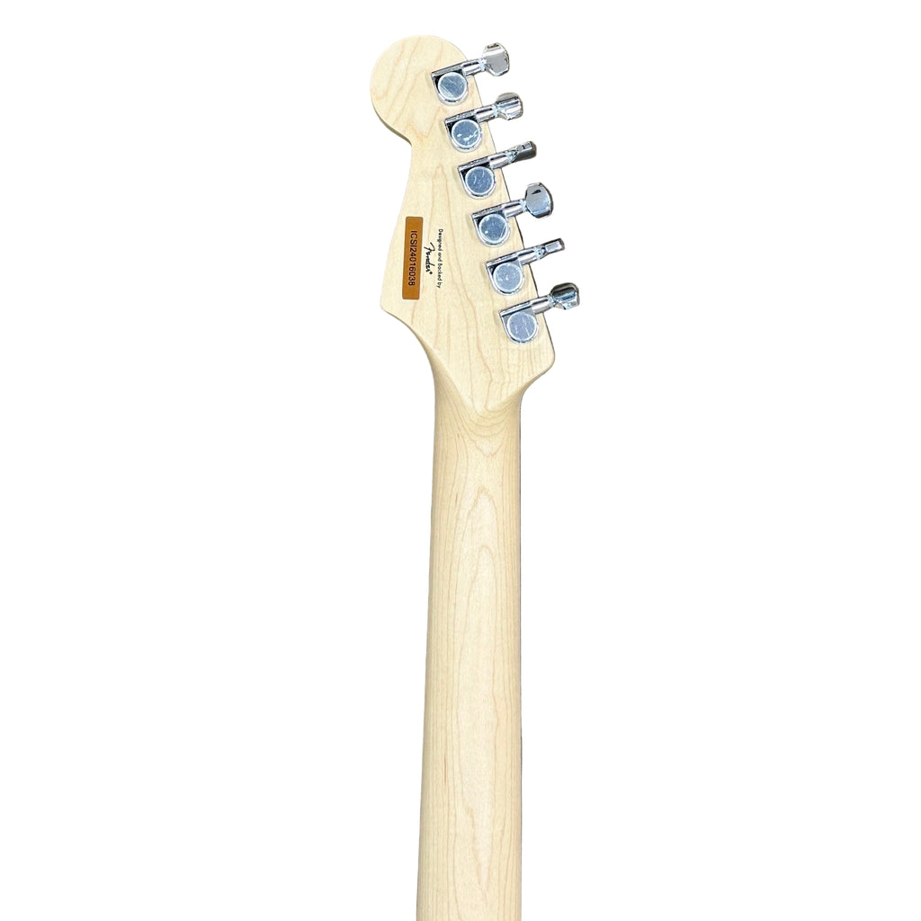 Fender Squier Sonic Stratocaster Electric Guitar neck with headstock on a white background
