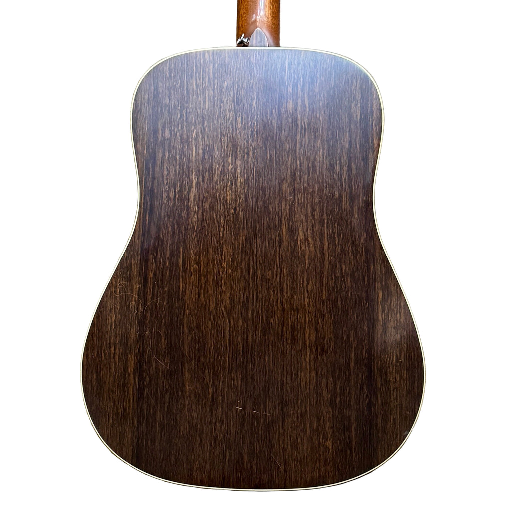 Breedlove American Series D/SRe Acoustic-Electric Guitar w/ Hard Case Back of a wooden acoustic guitar on a white background