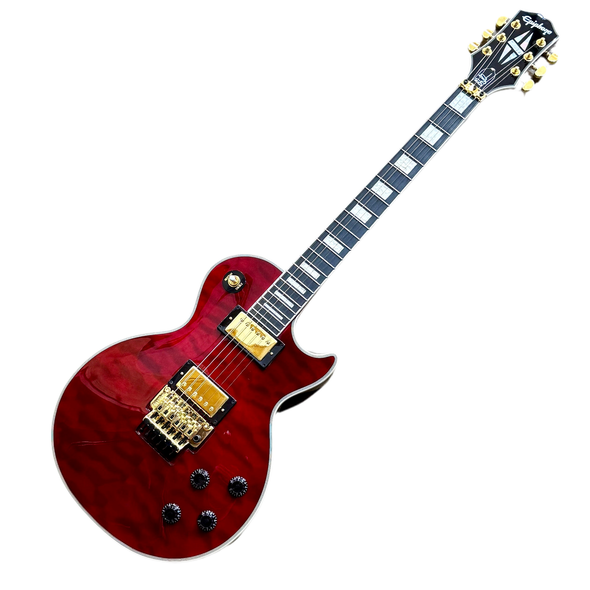 Epiphone Alex Lifeson Les Paul Custom Axcess Ruby Electric Guitar w/ H