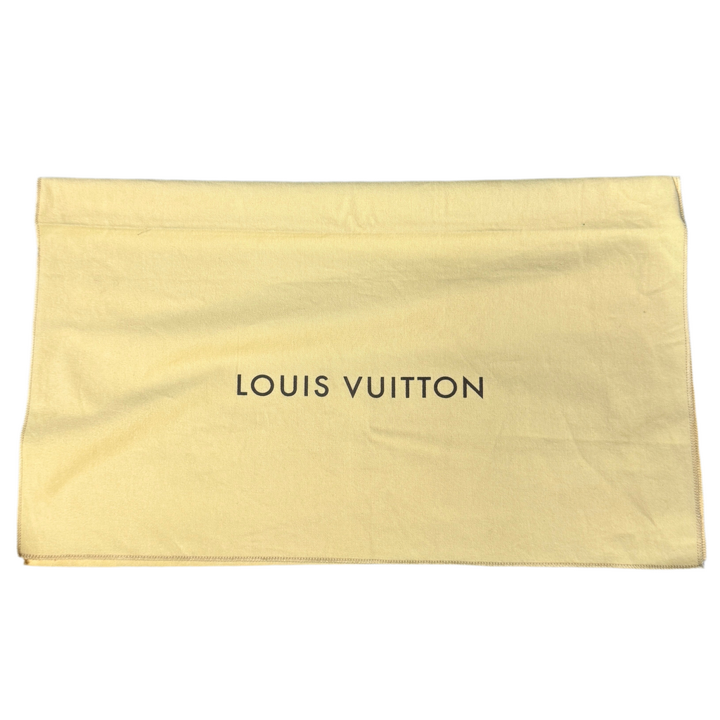 Louis Vuitton Vernis Alma GM Monogram Handbag w/ Dust Bag & Box - Red Yellow Louis Vuitton dust bag on a white background