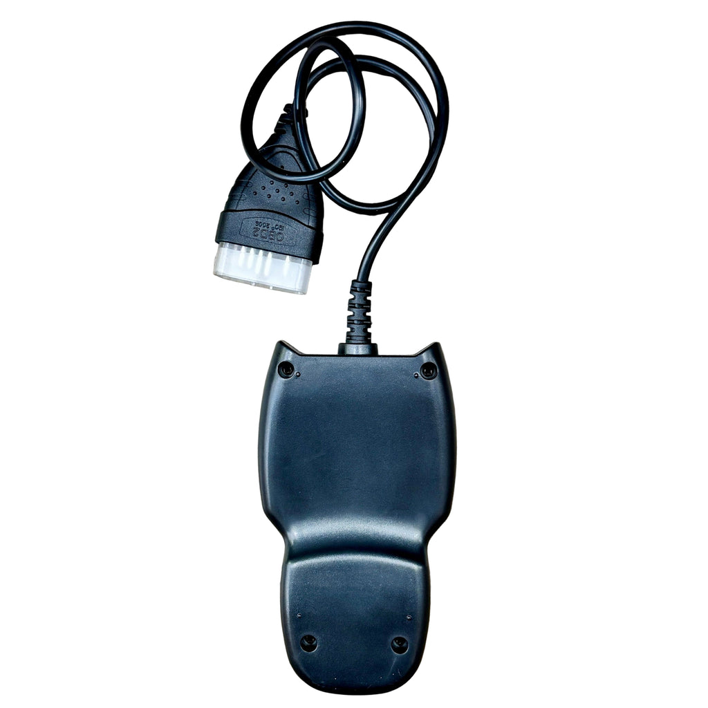 INNOVA 3040RS v1 FixAssist Advanced Automotive Diagnostic Tool Black electronic device with a cord on a wooden surface