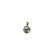 Gold pendant with a pearl on a white background