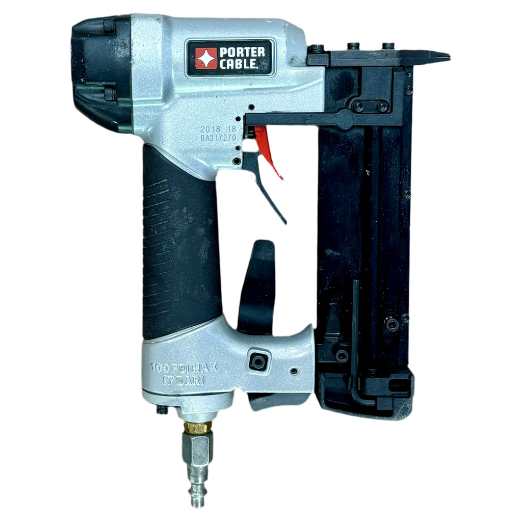 Porter-Cable 23-Gauge 1-3/8" Pneumatic Pin Nailer w/ Hard Case (PIN138) Porter Cable nail gun on a white background