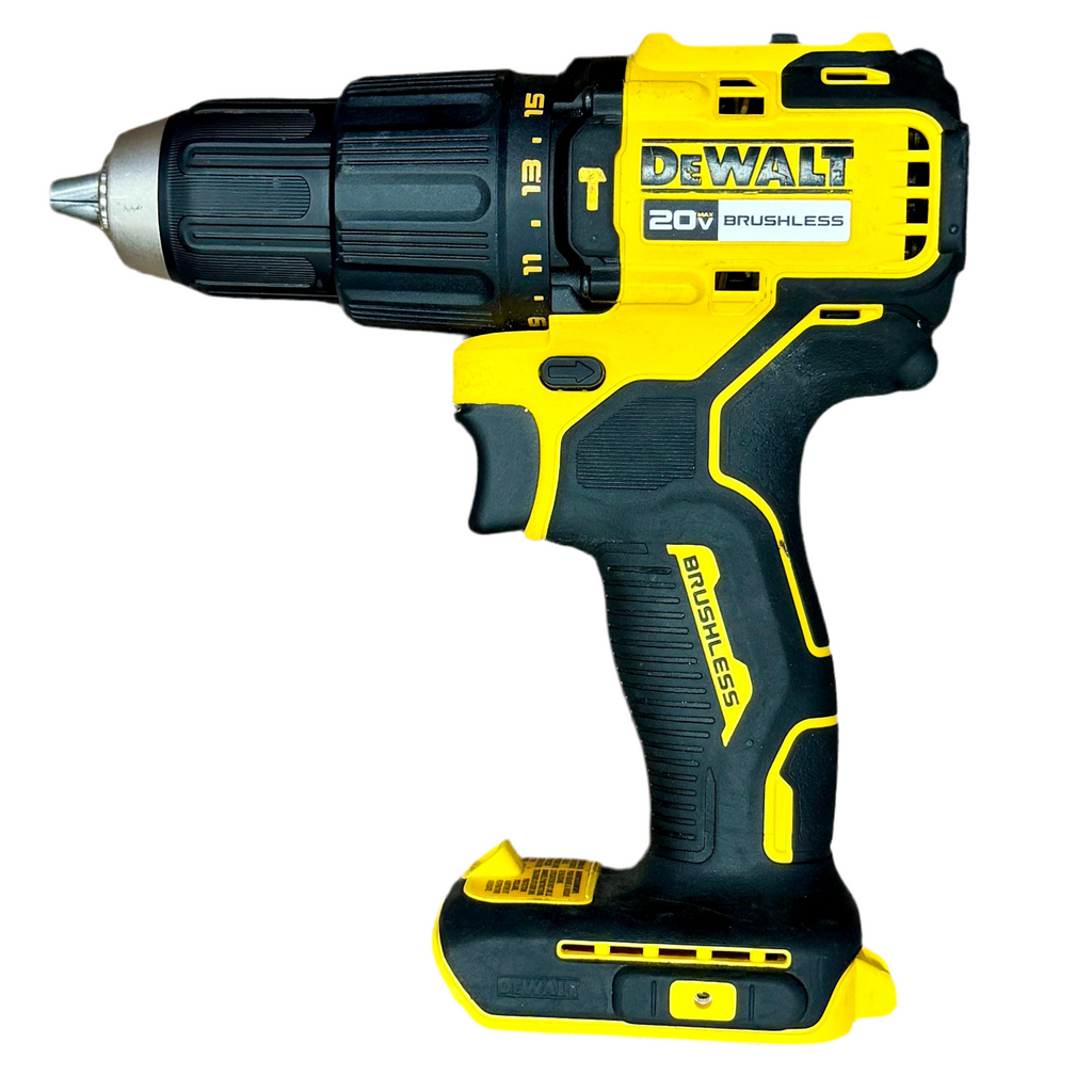 DeWalt cordless drill on a white background