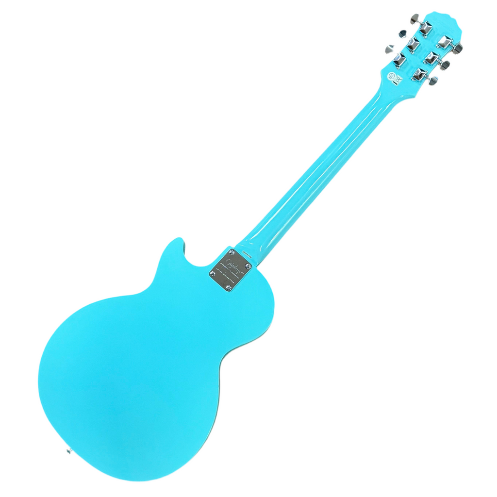 Epiphone Les Paul Model SL Melody Maker Electric Guitar Turquoise electric guitar on a white background