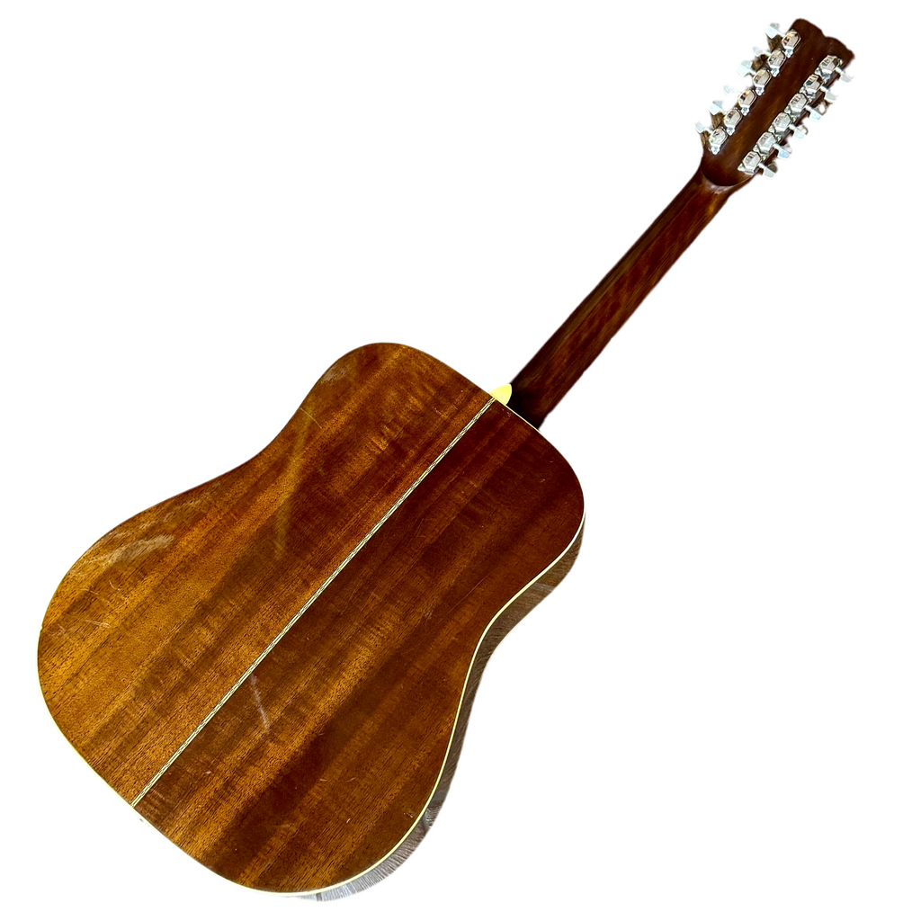 Fender F-55-12 12-String Acoustic Guitar (Strung w/ 6 Strings) Wooden acoustic guitar on a white background