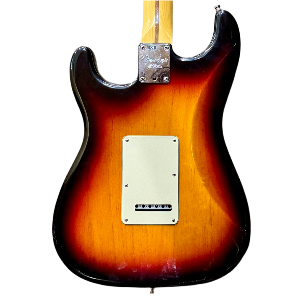 Fender American Stratocaster Electric Guitar Fender Stratocaster guitar body with sunburst finish on a white background