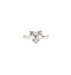 14K White Gold 2.09CT Heart Shaped Lab Created Diamond Solitaire Ring