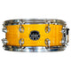 MAPEX MPX MAPLE Snare Drum w/ Soft Case - Gloss Natural Yellow snare drum with a Mapex logo on a wooden floor.