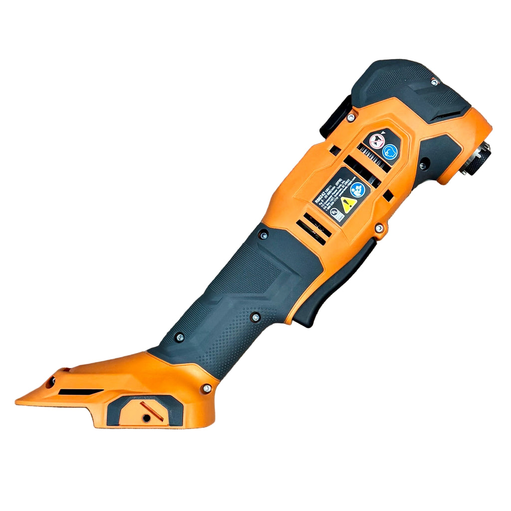 RIDGID 18V Brushless Cordless Oscillating Multi-Tool (R86242) Orange and black power tool on a white background