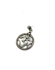 .925 Sterling Silver 5G Om Symbol Pendant Silver pendant with Om symbol on a white background