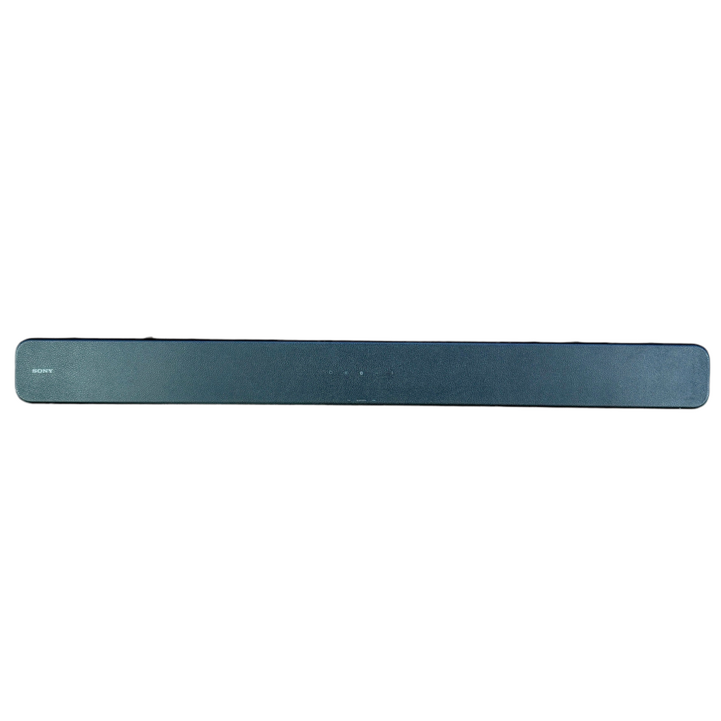 Long rectangular black object on a white background