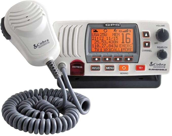 Cobra MR F77W GPS Fixed Mount VHF Marine Radio