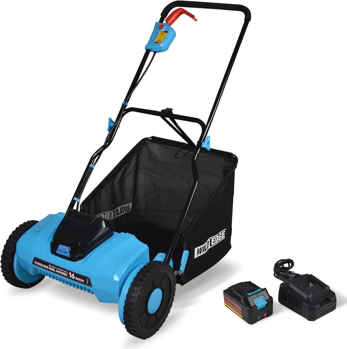 Wild Edge Battery Reel Mower, 16-Inch 20-Volt Lithium-Ion Cordless Pus –  Dick's Pawn Superstore
