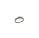 Silver ring with gemstones on a white background