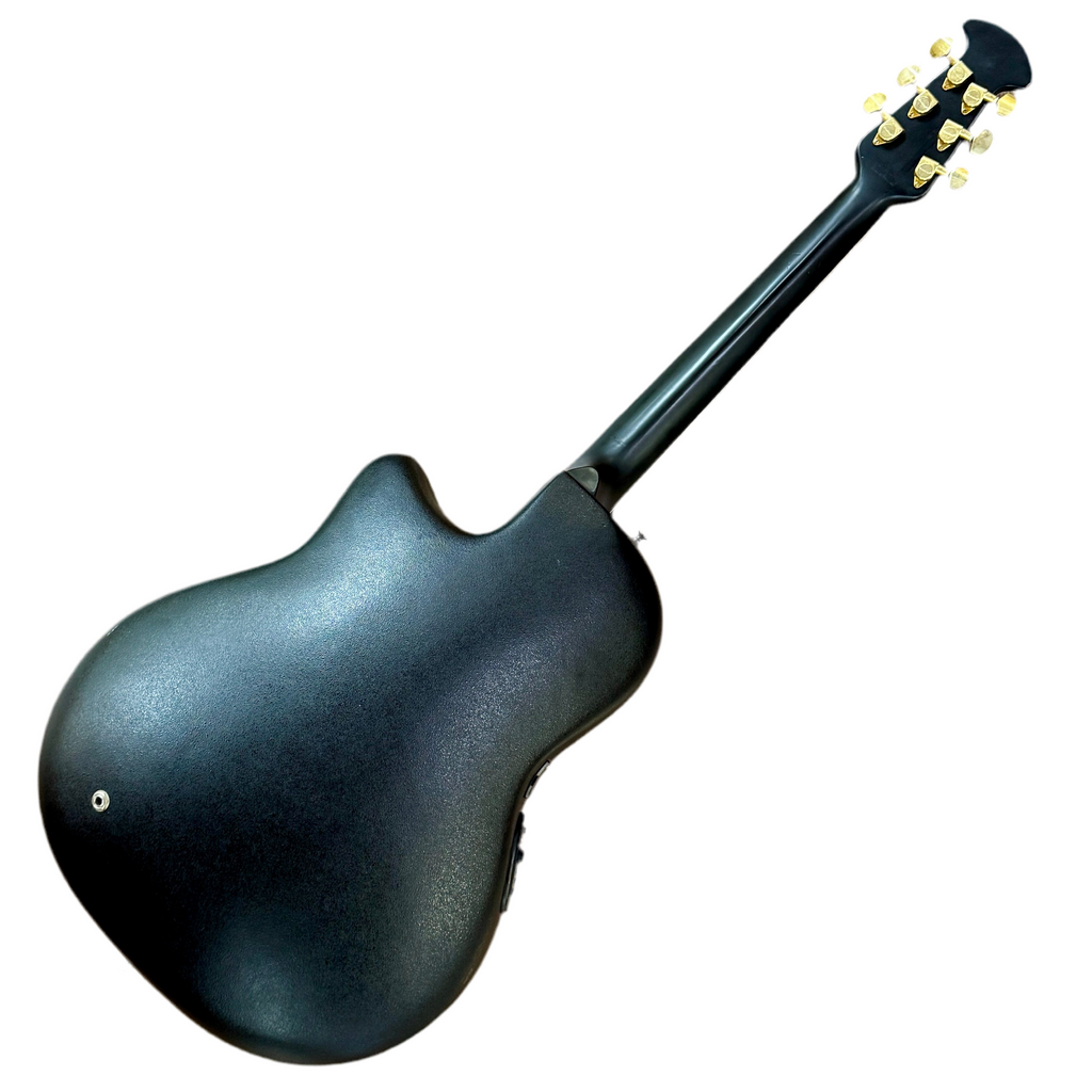 Ovation Celebrity CC24 Acoustic-Electric Guitar Black electric guitar on a white background